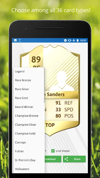 FUT Card Creator 23 (ФУТ Кард Криэйтор 23) [МОД: Бесконечные деньги, Монеты и Мега MOD] Screenshot 4