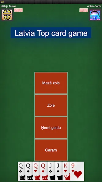 Latvian card game: RaccoonZole [МОД: Бесконечные деньги, Монеты и Мега MOD] Screenshot 1