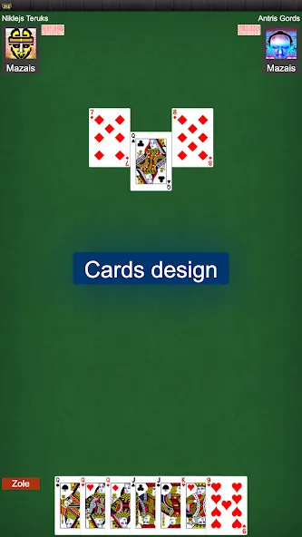 Latvian card game: RaccoonZole [МОД: Бесконечные деньги, Монеты и Мега MOD] Screenshot 4