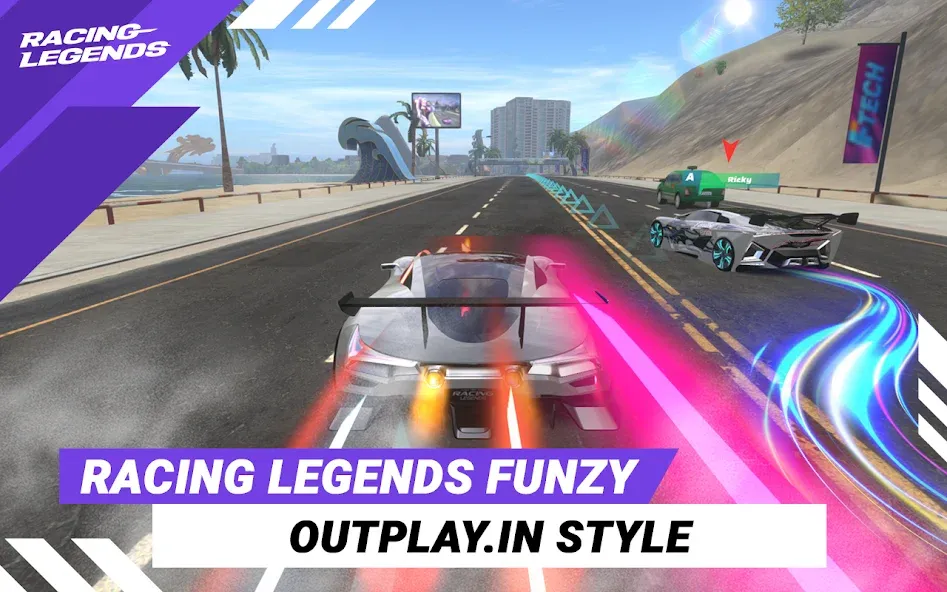 Racing Legends Funzy (Расинг Легендс Фанзи) [МОД: Меню, Бесконечные монеты и Открытые уровни] Screenshot 1