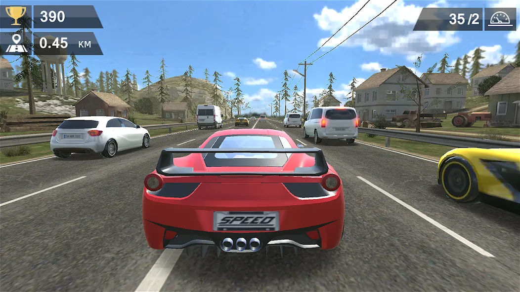 Racing Traffic Car Speed [МОД: Бесконечные деньги, Монеты и Мега MOD] Screenshot 5