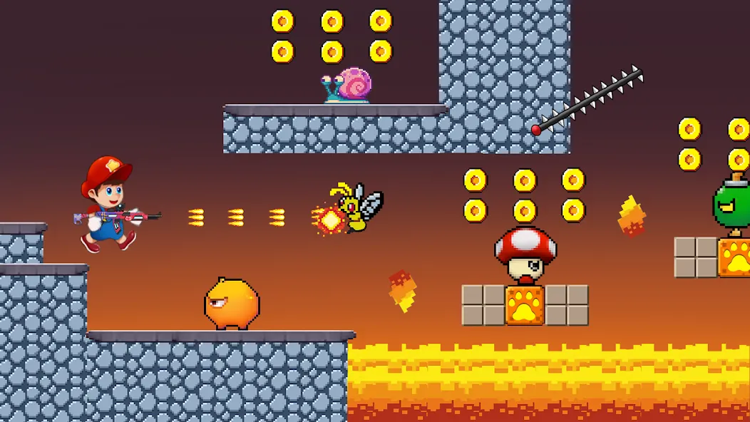 Super Mano : Adventure Jump (упер кэт ган) [МОД: Деньги, Монеты и Меню MOD] Screenshot 1