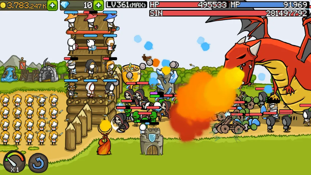 Grow Castle - Tower Defense (Гроу Касл) [МОД: Много монет, Открытые уровни и Мега MOD] Screenshot 3