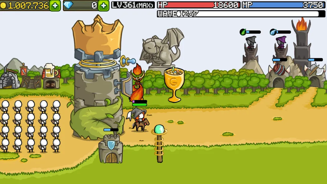 Grow Castle - Tower Defense (Гроу Касл) [МОД: Много монет, Открытые уровни и Мега MOD] Screenshot 5