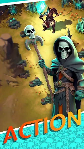 Necromancer Hero: Skeletons 3D (Некромантгерой) [МОД: Деньги, Монеты и Меню MOD] Screenshot 1
