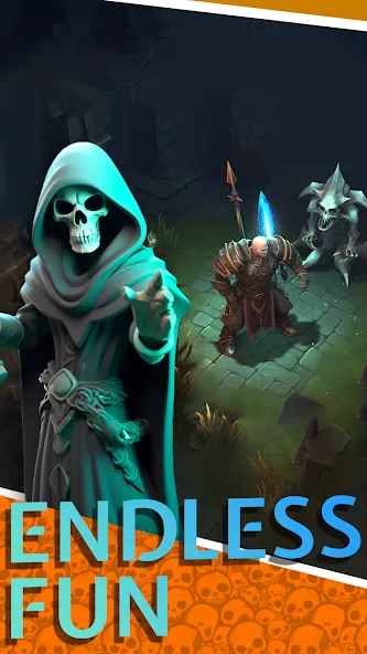Necromancer Hero: Skeletons 3D (Некромантгерой) [МОД: Деньги, Монеты и Меню MOD] Screenshot 2