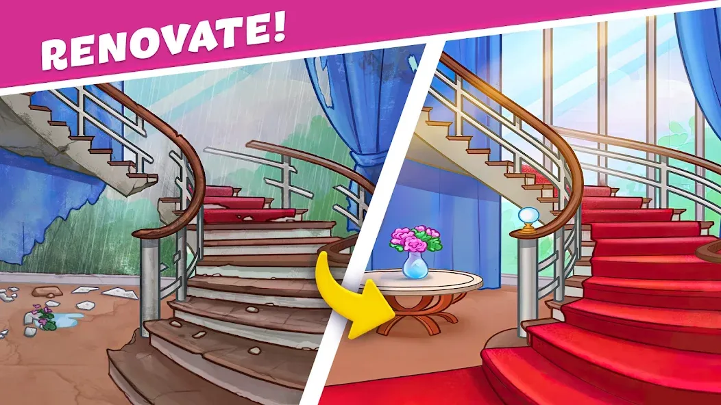 Alice's Hotel - Match Story [МОД: Много монет, Открытые уровни и Мега MOD] Screenshot 4