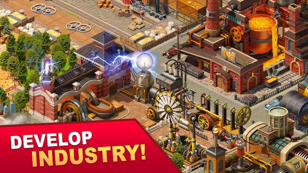 Steam City: Town building game (Стим Сити) [МОД: Бесконечные деньги, Монеты и Мега MOD] Screenshot 3