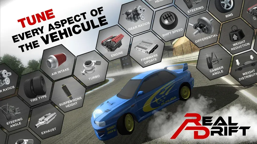 Real Drift Car Racing Lite (Реал дрифт кар рейсинг лайт) [МОД: Все открыто, Дополнительные деньги и Меню MOD] Screenshot 4