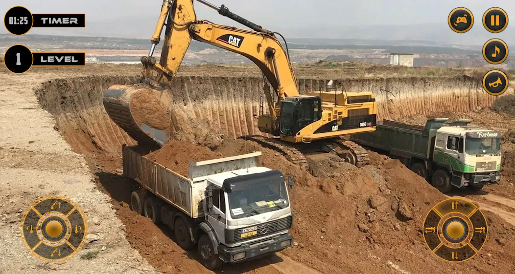 Real Excavator Simulator Games (Джей Си Би) [МОД: Меню, Бесконечные монеты и Открытые уровни] Screenshot 1