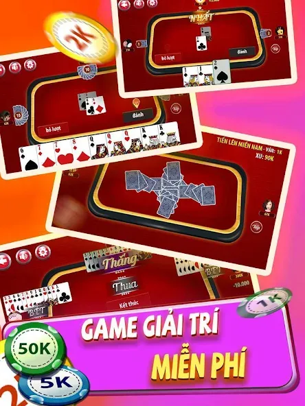 Tiến Lên Miền Nam - Tien Len [МОД: Меню, Бесконечные монеты и Открытые уровни] Screenshot 2