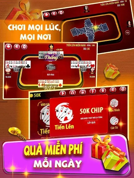 Tiến Lên Miền Nam - Tien Len [МОД: Меню, Бесконечные монеты и Открытые уровни] Screenshot 3