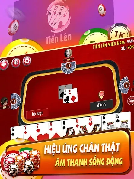 Tiến Lên Miền Nam - Tien Len [МОД: Меню, Бесконечные монеты и Открытые уровни] Screenshot 4