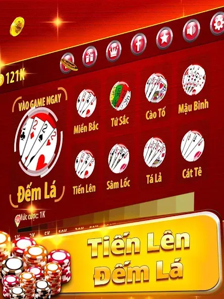 Tiến Lên Đếm Lá - Tien Len [МОД: Бесконечные деньги, Монеты и Мега MOD] Screenshot 1