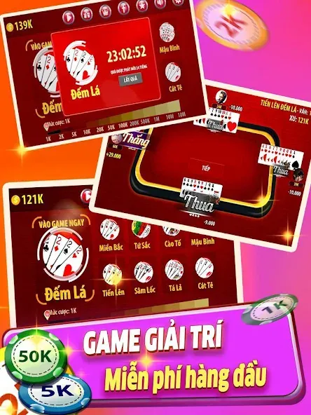 Tiến Lên Đếm Lá - Tien Len [МОД: Бесконечные деньги, Монеты и Мега MOD] Screenshot 2