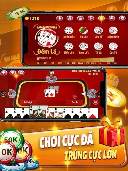 Tiến Lên Đếm Lá - Tien Len [МОД: Бесконечные деньги, Монеты и Мега MOD] Screenshot 5