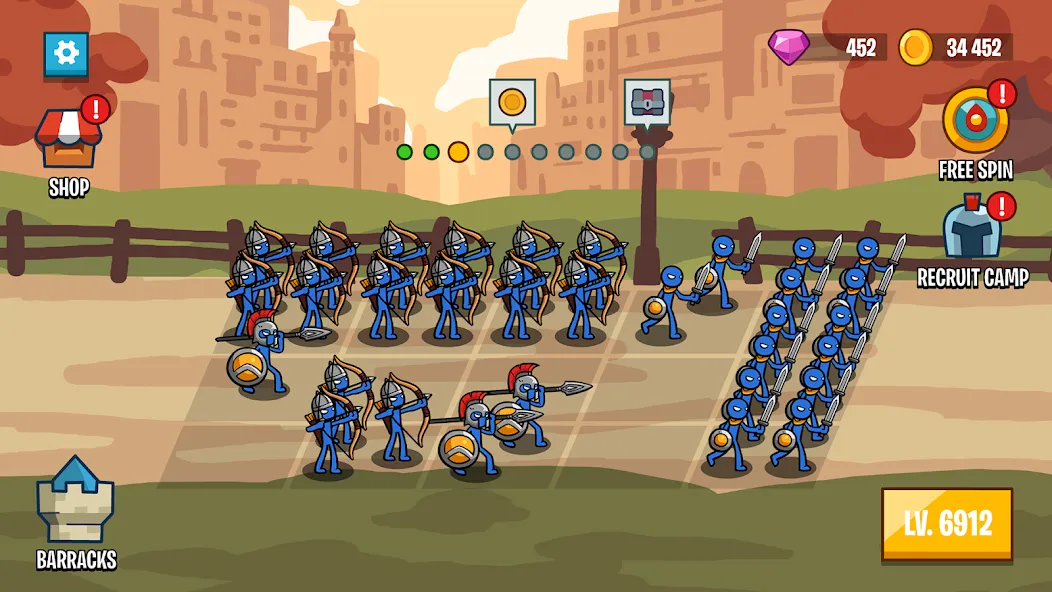 Stick Battle: War of Legions (Стик битва) [МОД: Много монет, Открытые уровни и Мега MOD] Screenshot 4