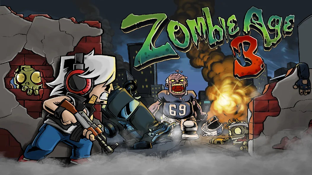 Zombie Age 3 Premium: Survival (Зомби Возраст 3 Премиум) [МОД: Много монет, Открытые уровни и Мега MOD] Screenshot 1