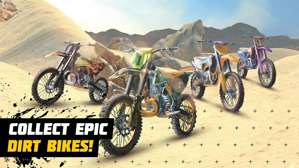 Dirt Bike Unchained: MX Racing (Дерт Байк Анчейнд) [МОД: Много монет, Открытые уровни и Мега MOD] Screenshot 1