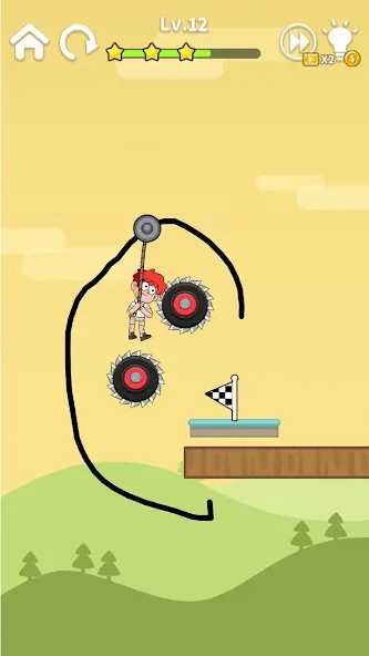 Zipline Rescue: Physics Game (Зиплайн Рескью) [МОД: Деньги, Монеты и Меню MOD] Screenshot 2