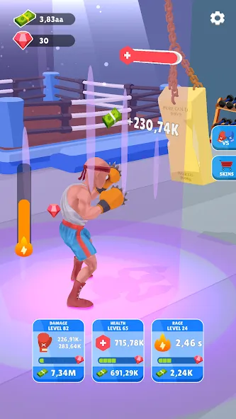Tap Punch - 3D Boxing (Тап Панч) [МОД: Все открыто, Дополнительные деньги и Меню MOD] Screenshot 3