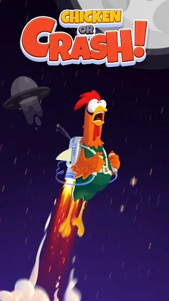 Chicken or Crash! Win Bitcoin. [МОД: Меню, Бесконечные монеты и Открытые уровни] Screenshot 1