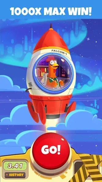 Chicken or Crash! Win Bitcoin. [МОД: Меню, Бесконечные монеты и Открытые уровни] Screenshot 3