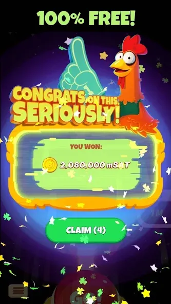 Chicken or Crash! Win Bitcoin. [МОД: Меню, Бесконечные монеты и Открытые уровни] Screenshot 5