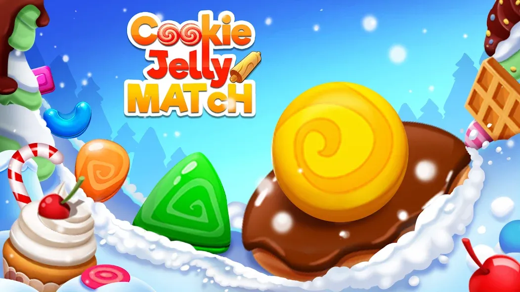 Cookie Jelly Match (Куки Джелли Матч) [МОД: Бесконечные деньги, Монеты и Мега MOD] Screenshot 1