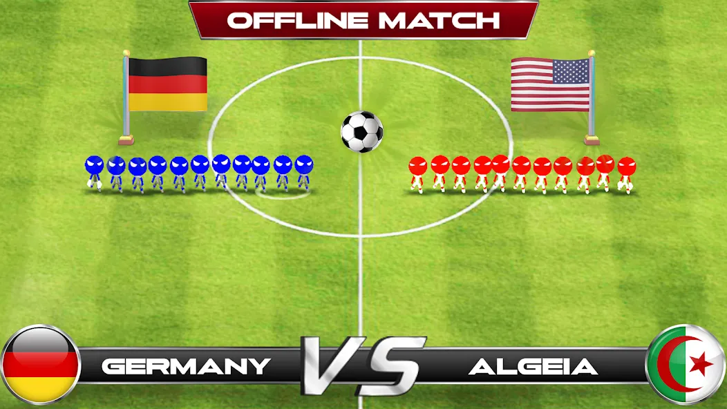 Stickman Soccer Football Game [МОД: Много денег, Монет и Все открыто] Screenshot 1