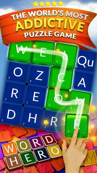 WordHero : word finding game (ВордХиро) [МОД: Меню, Бесконечные монеты и Открытые уровни] Screenshot 1