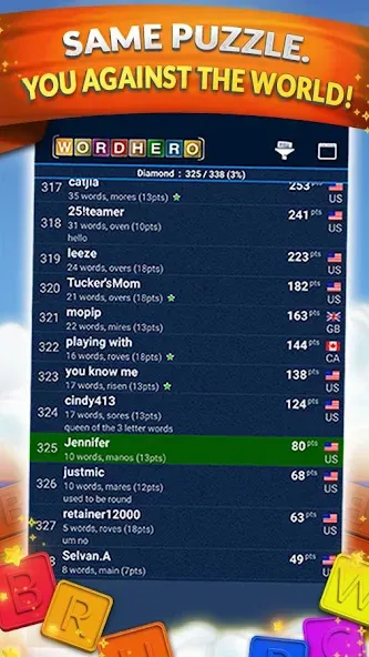 WordHero : word finding game (ВордХиро) [МОД: Меню, Бесконечные монеты и Открытые уровни] Screenshot 4