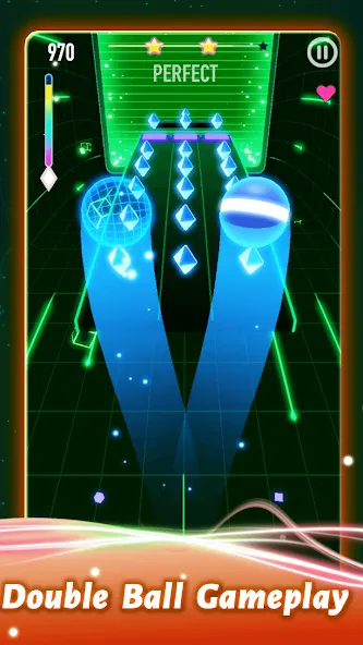 Rolling Twins: Music Ball Rush (Роллинг Твинс) [МОД: Меню, Бесконечные монеты и Открытые уровни] Screenshot 3