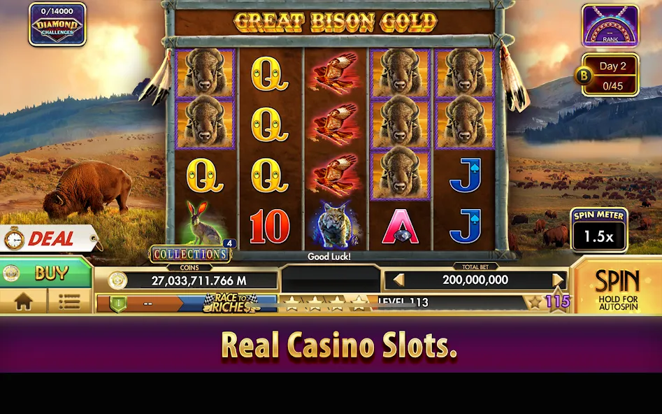 Black Diamond Casino Slots (СЛОТЫ) [МОД: Меню, Бесконечные монеты и Открытые уровни] Screenshot 3