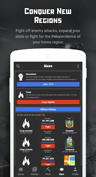 Rival Regions: world strategy (Ривал Регионс) [МОД: Меню, Бесконечные монеты и Открытые уровни] Screenshot 4