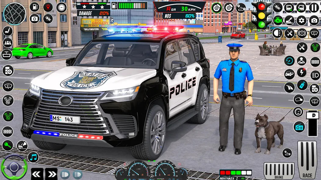 US Police Car Parking - King [МОД: Деньги, Монеты и Меню MOD] Screenshot 1