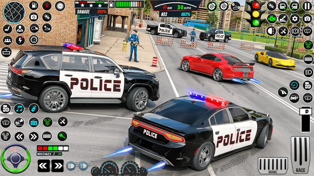 US Police Car Parking - King [МОД: Деньги, Монеты и Меню MOD] Screenshot 2