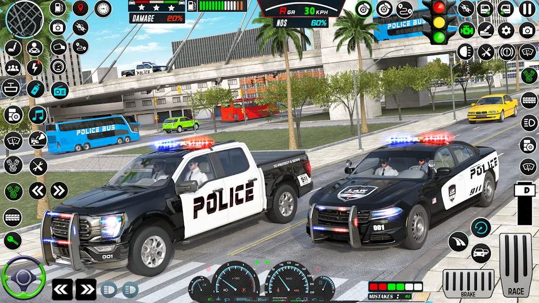 US Police Car Parking - King [МОД: Деньги, Монеты и Меню MOD] Screenshot 4