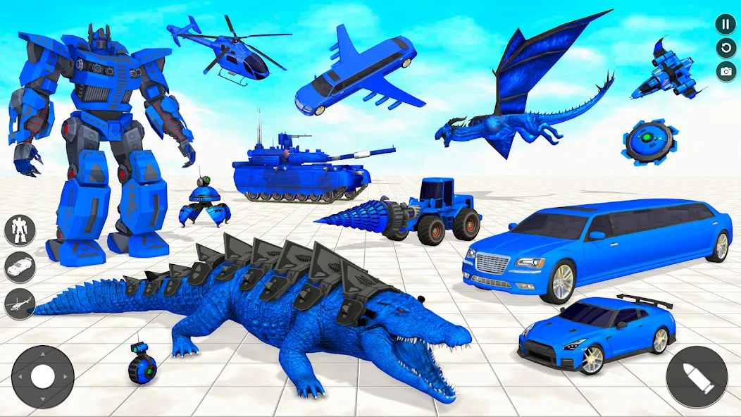 Crocodile Animal Robot Games [МОД: Много монет, Открытые уровни и Мега MOD] Screenshot 1