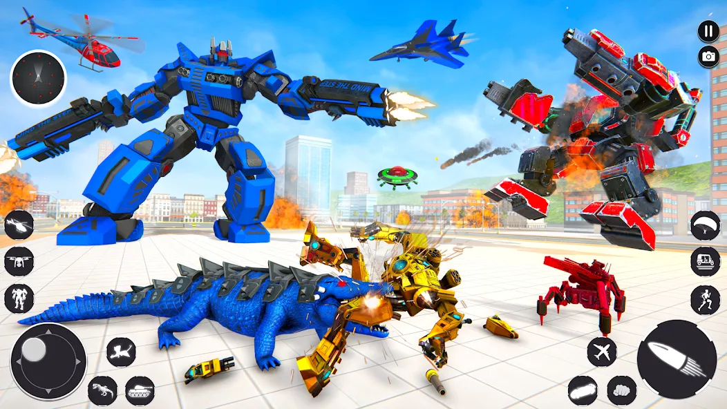 Crocodile Animal Robot Games [МОД: Много монет, Открытые уровни и Мега MOD] Screenshot 2
