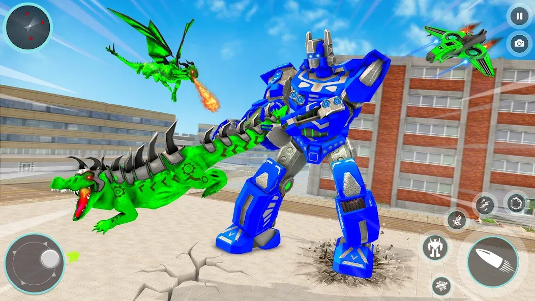 Crocodile Animal Robot Games [МОД: Много монет, Открытые уровни и Мега MOD] Screenshot 4