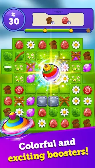 Easter Magic - Match 3 Game (Истер Мэджик) [МОД: Меню, Бесконечные монеты и Открытые уровни] Screenshot 2