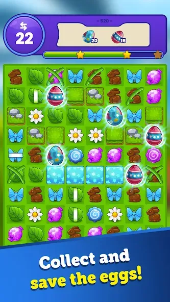Easter Magic - Match 3 Game (Истер Мэджик) [МОД: Меню, Бесконечные монеты и Открытые уровни] Screenshot 3