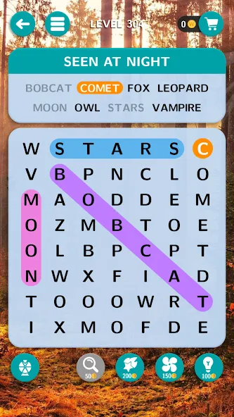 World of Word Search [МОД: Все открыто, Дополнительные деньги и Меню MOD] Screenshot 2
