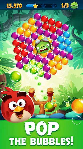 Angry Birds POP Bubble Shooter (Энгри Брдс ПОП Бабл Шутер) [МОД: Меню, Бесконечные монеты и Открытые уровни] Screenshot 1