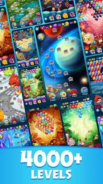 Angry Birds POP Bubble Shooter (Энгри Брдс ПОП Бабл Шутер) [МОД: Меню, Бесконечные монеты и Открытые уровни] Screenshot 2