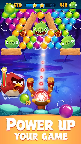 Angry Birds POP Bubble Shooter (Энгри Брдс ПОП Бабл Шутер) [МОД: Меню, Бесконечные монеты и Открытые уровни] Screenshot 4
