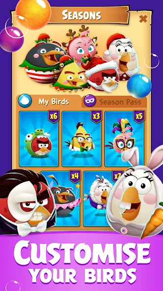 Angry Birds POP Bubble Shooter (Энгри Брдс ПОП Бабл Шутер) [МОД: Меню, Бесконечные монеты и Открытые уровни] Screenshot 5
