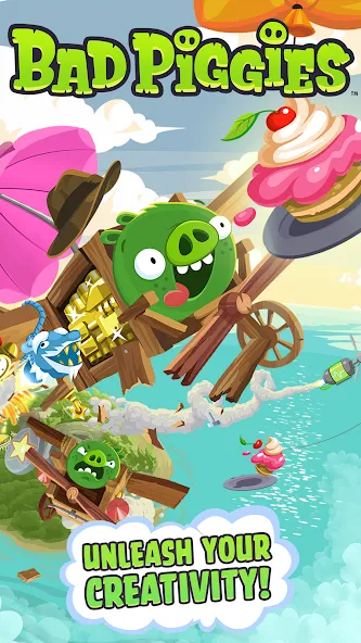 Bad Piggies (Бэд Пиггиз) [МОД: Меню, Бесконечные монеты и Открытые уровни] Screenshot 1