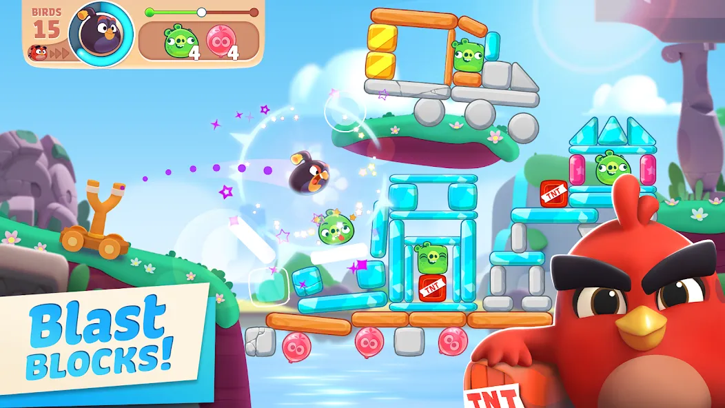 Angry Birds Journey (Энгри Бердс Джорни) [МОД: Много монет, Открытые уровни и Мега MOD] Screenshot 1